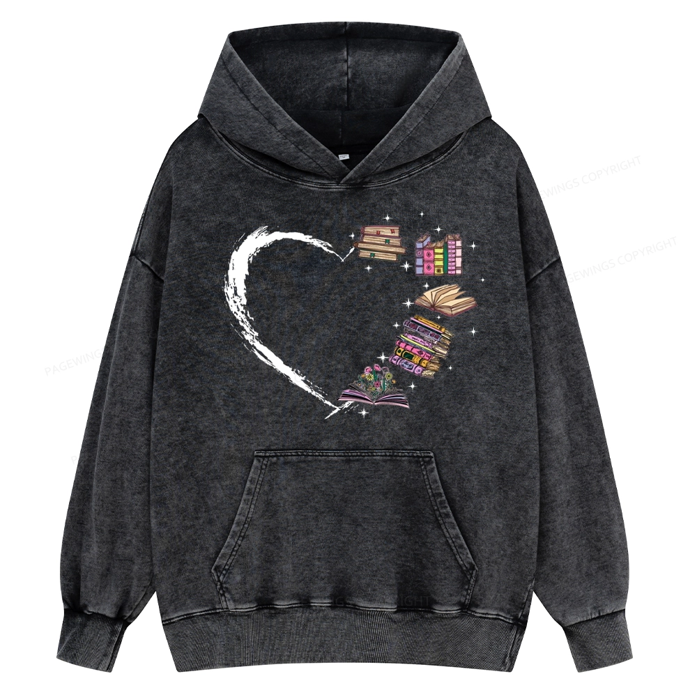 Pagewings Book Lover Unisex Washed Hoodie