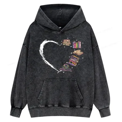 Pagewings Book Lover Unisex Washed Hoodie