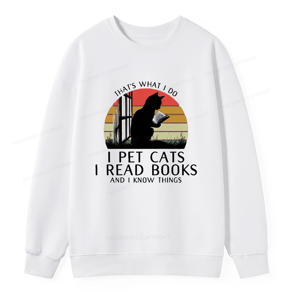 Pagewings Cat And Book Unisex Sweatshirt