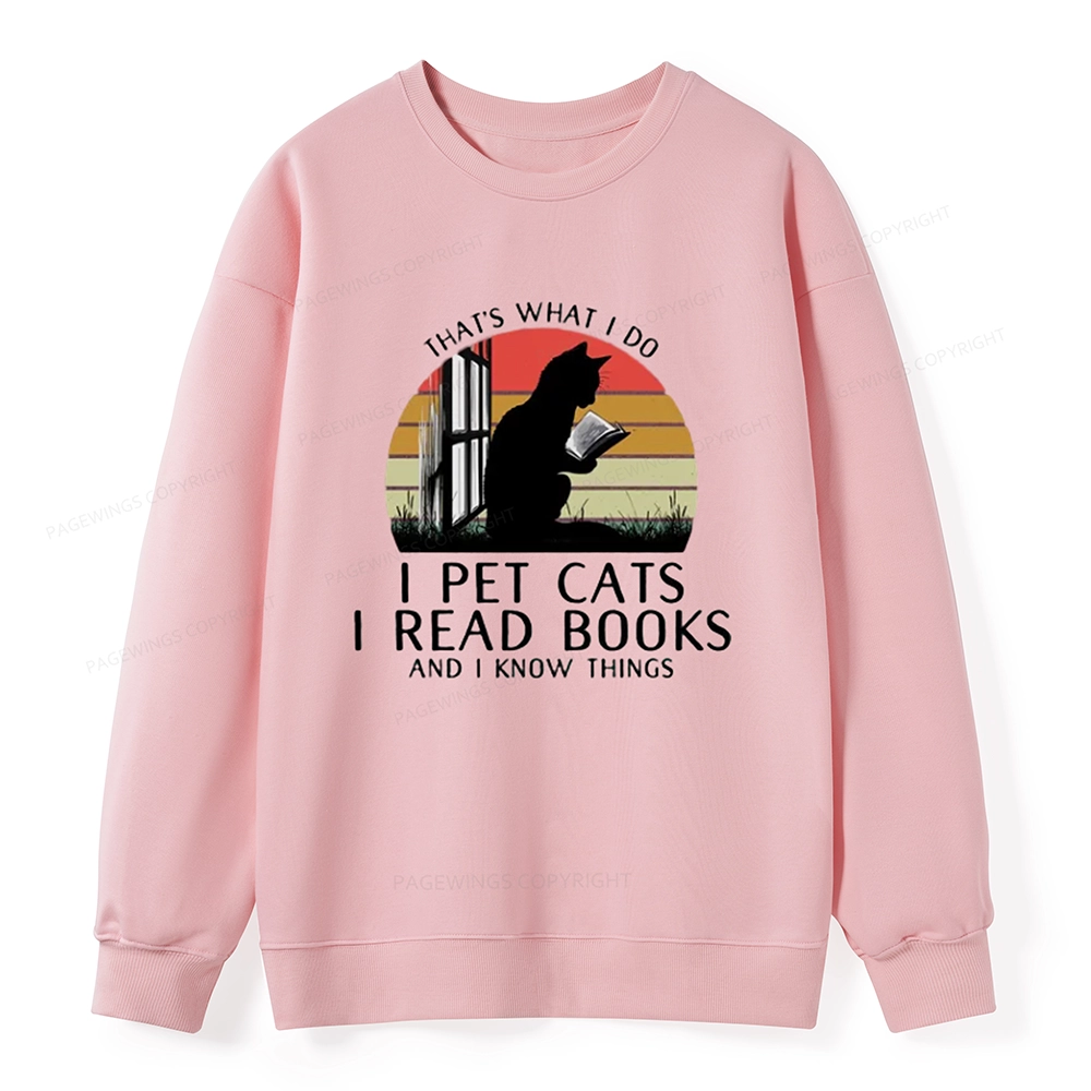 Pagewings Cat And Book Unisex Sweatshirt