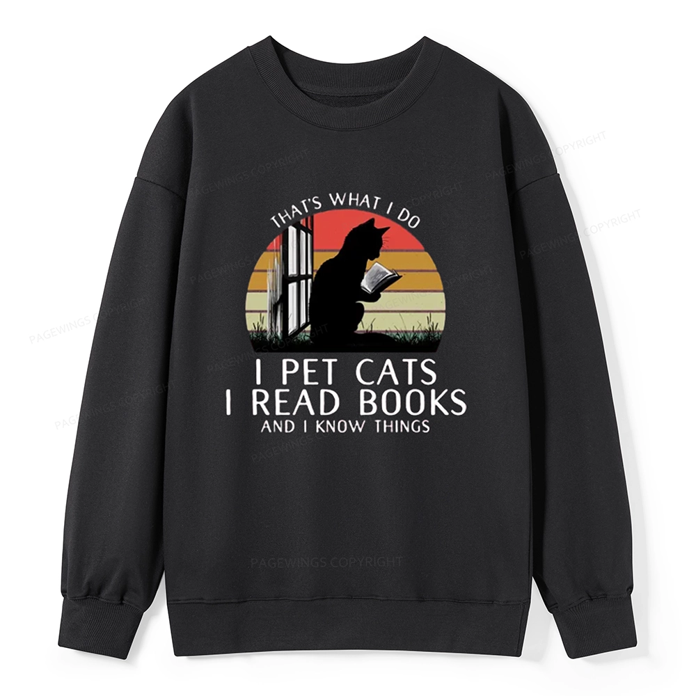 Pagewings Cat And Book Unisex Sweatshirt