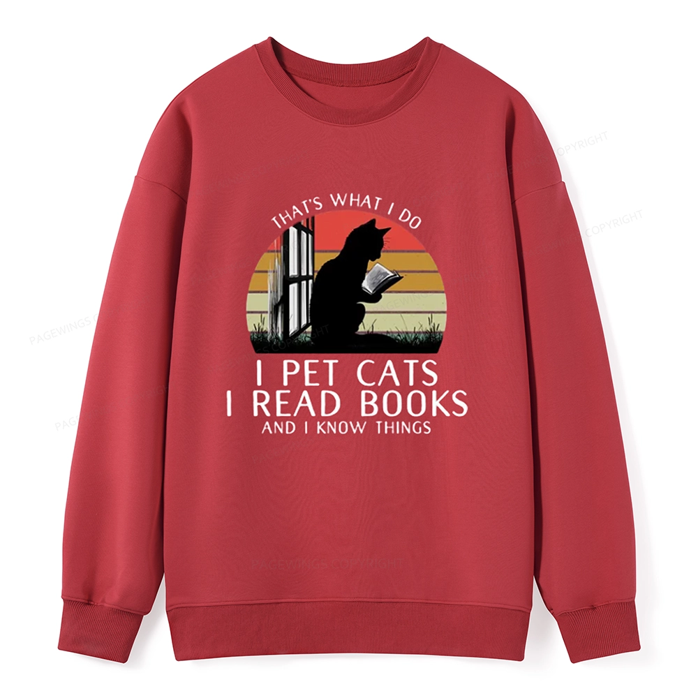 Pagewings Cat And Book Unisex Sweatshirt