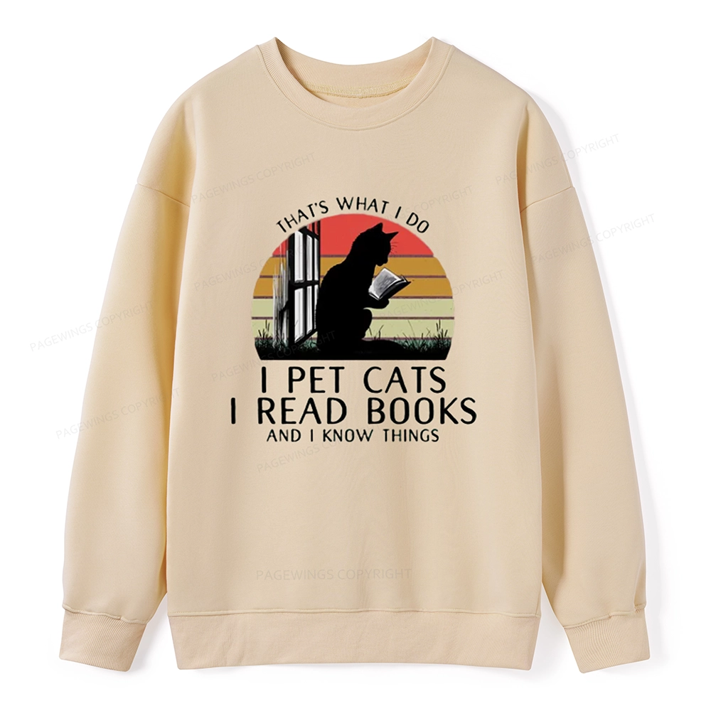 Pagewings Cat And Book Unisex Sweatshirt