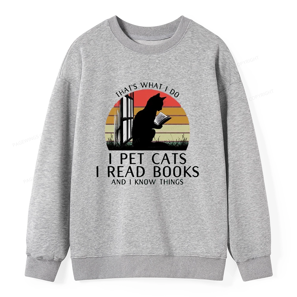 Pagewings Cat And Book Unisex Sweatshirt