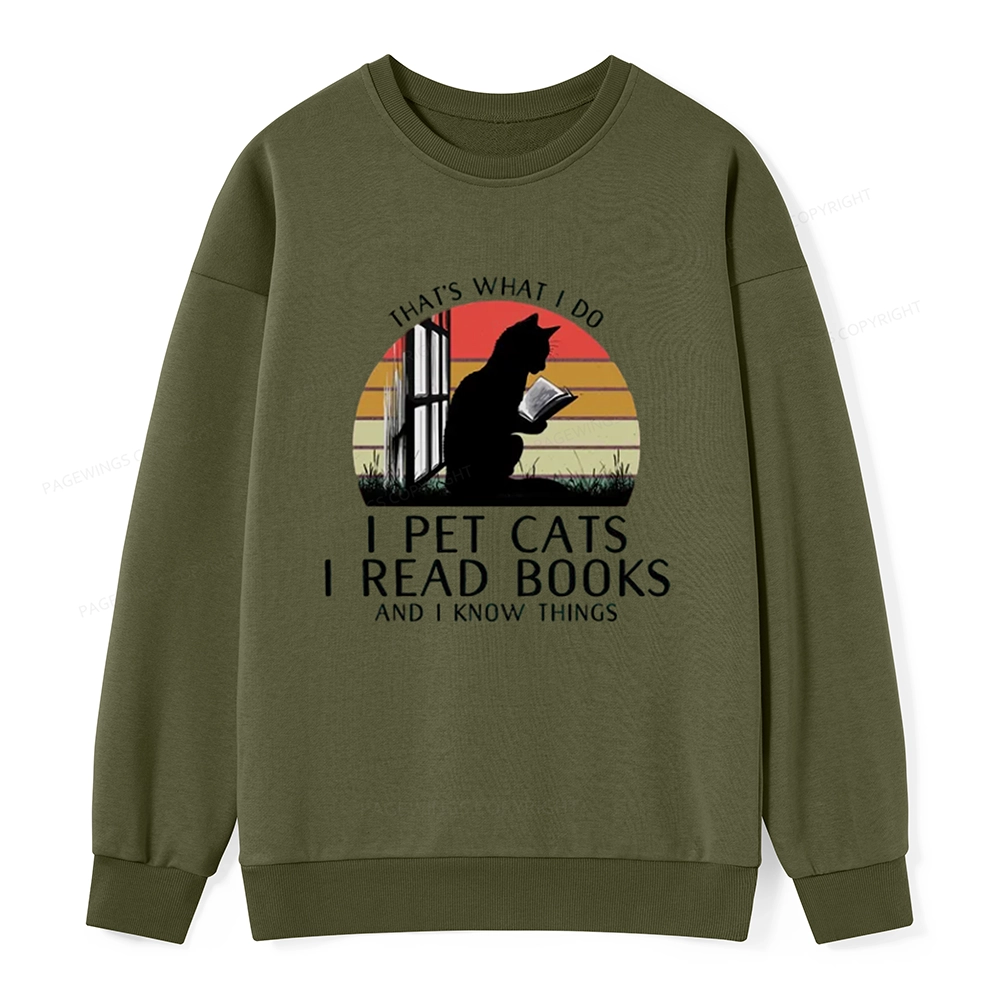 Pagewings Cat And Book Unisex Sweatshirt