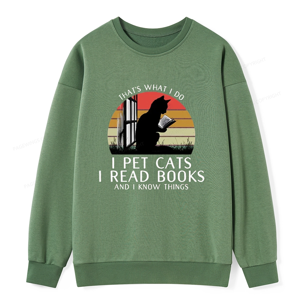 Pagewings Cat And Book Unisex Sweatshirt