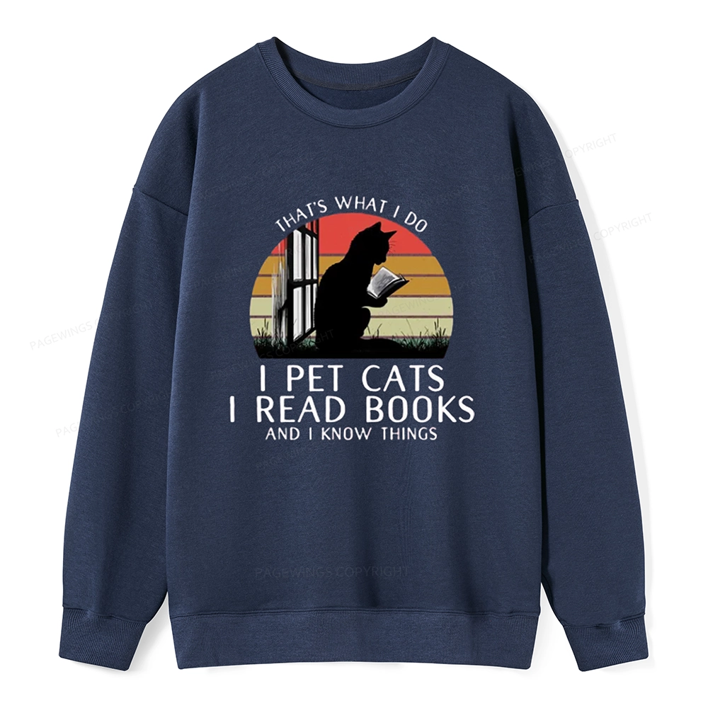 Pagewings Cat And Book Unisex Sweatshirt
