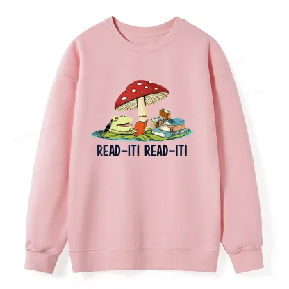 Pagewings Mushroom Read it Book Unisex Sweatshirt