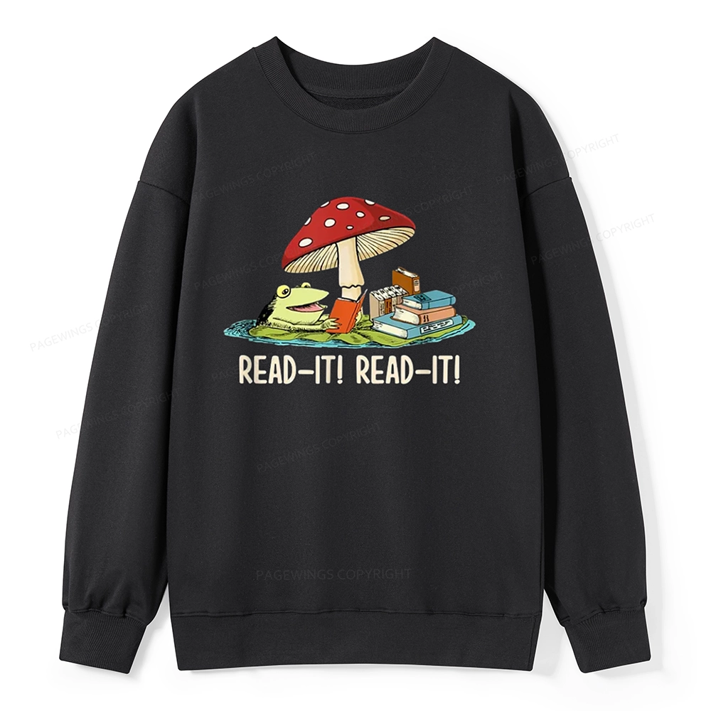 Pagewings Mushroom Read it Book Unisex Sweatshirt