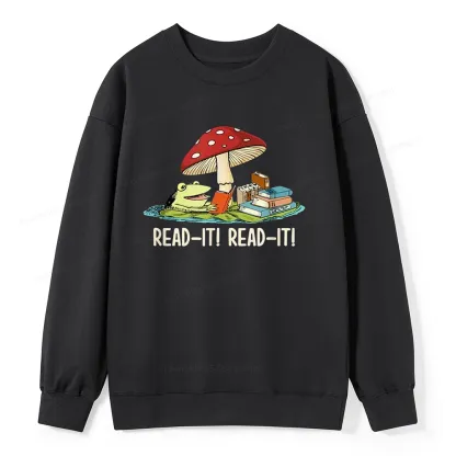 Pagewings Mushroom Read it Book Unisex Sweatshirt
