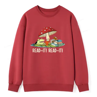 Pagewings Mushroom Read it Book Unisex Sweatshirt