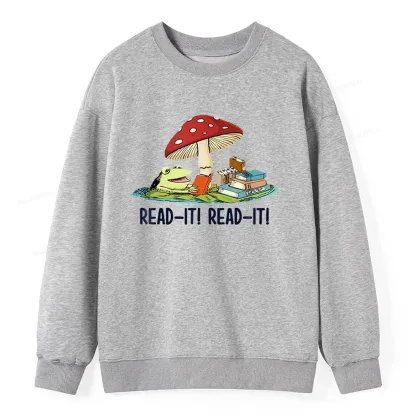 Pagewings Mushroom Read it Book Unisex Sweatshirt
