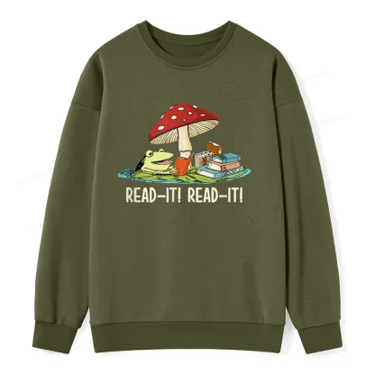 Pagewings Mushroom Read it Book Unisex Sweatshirt