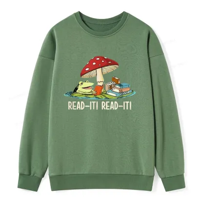 Pagewings Mushroom Read it Book Unisex Sweatshirt