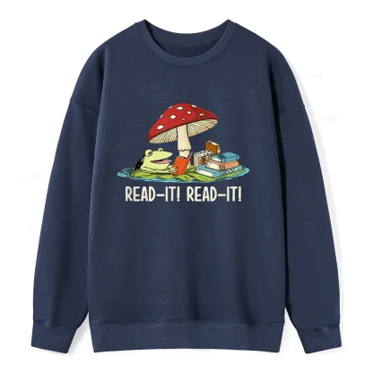 Pagewings Mushroom Read it Book Unisex Sweatshirt