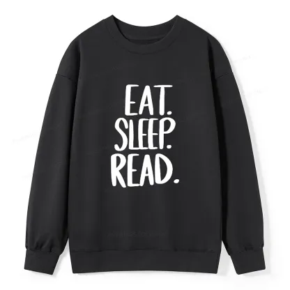 Pagewings Eat Sleep Read Unisex Sweatshirt
