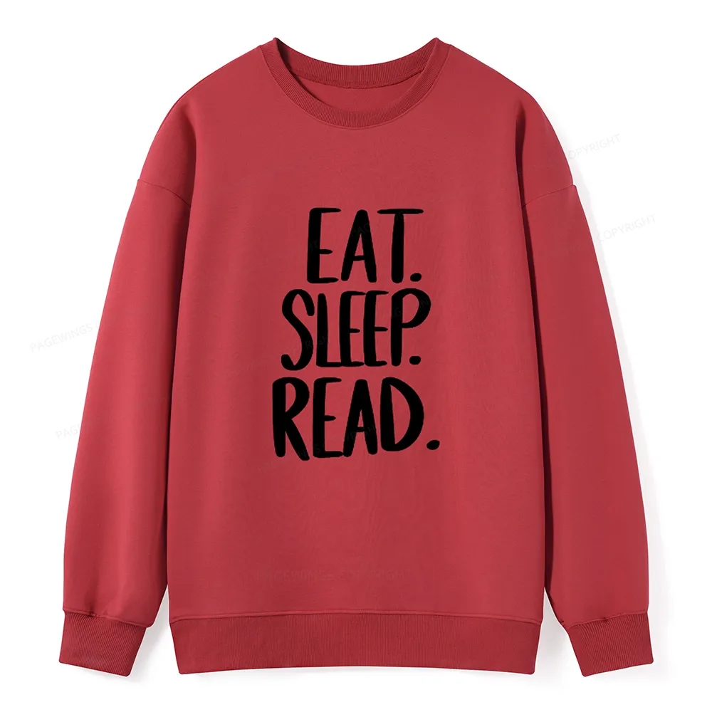 Pagewings Eat Sleep Read Unisex Sweatshirt