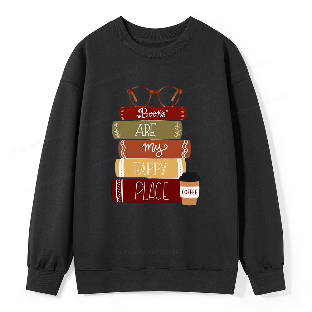 Pagewings Books are My Happy Place Unisex  Classic Sweatshirt