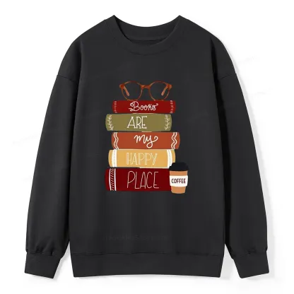 Pagewings Books are My Happy Place Unisex  Classic Sweatshirt