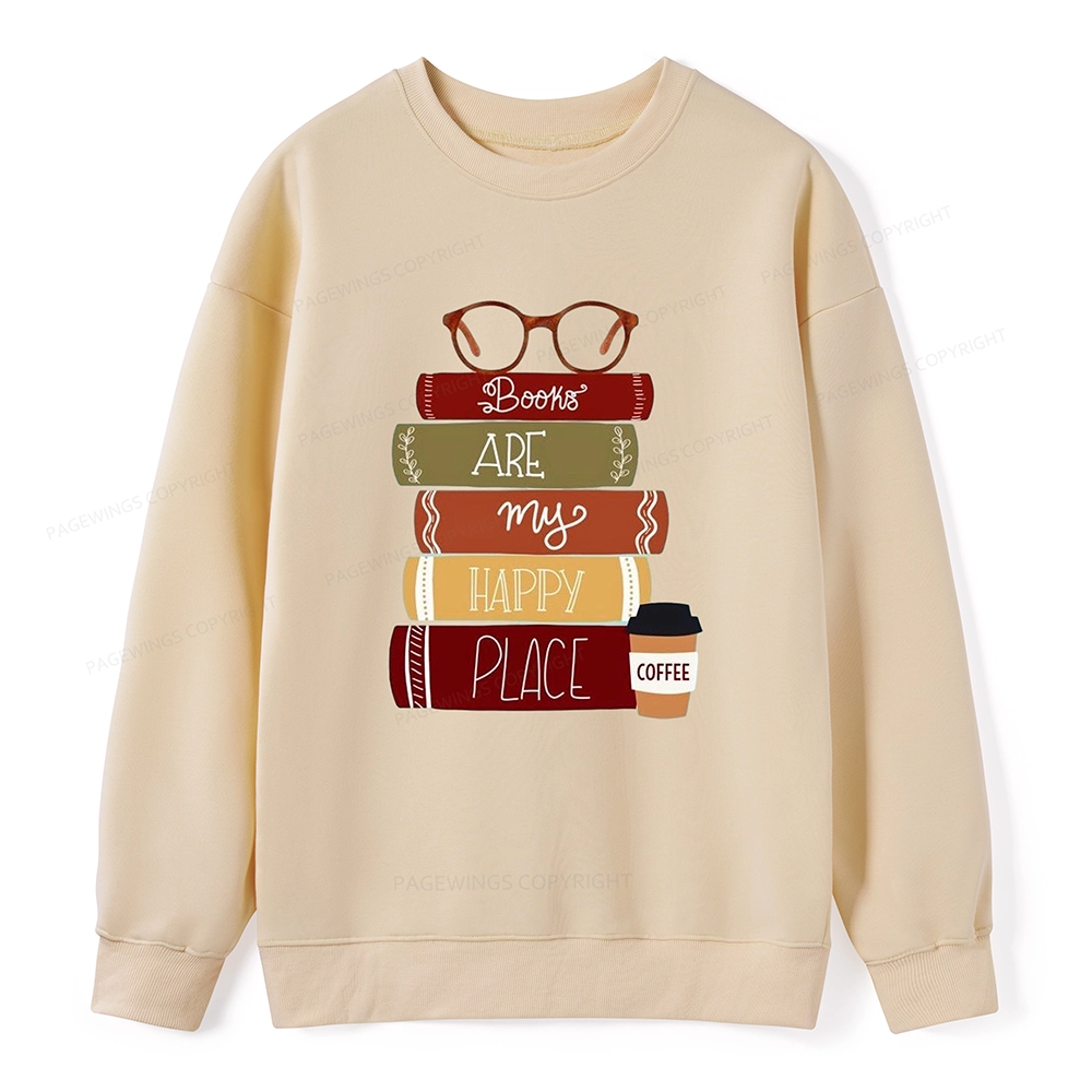 Pagewings Books are My Happy Place Unisex  Classic Sweatshirt