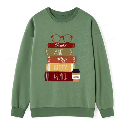 Pagewings Books are My Happy Place Unisex  Classic Sweatshirt