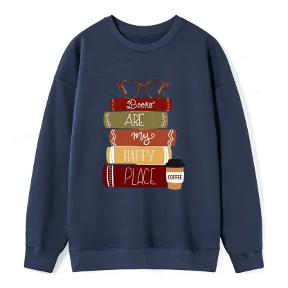 Pagewings Books are My Happy Place Unisex  Classic Sweatshirt