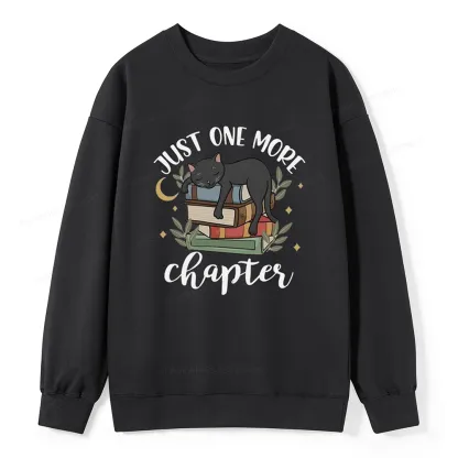 Pagewings Just One More Chapter Adorable Cat Unisex Classic Sweatshirt