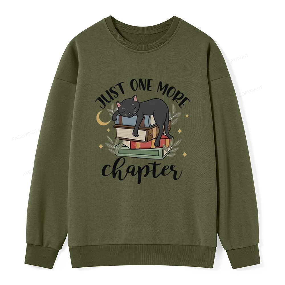 Pagewings Just One More Chapter Adorable Cat Unisex Classic Sweatshirt