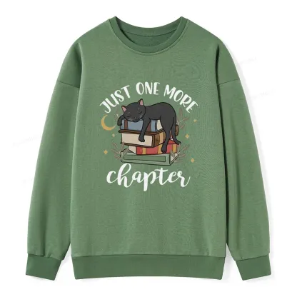 Pagewings Just One More Chapter Adorable Cat Unisex Classic Sweatshirt