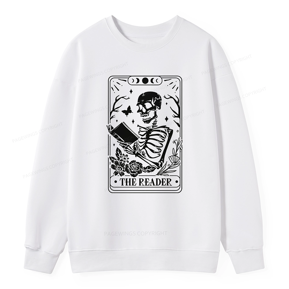 Pagewings Halloween The Reader Tarot Card Unisex  Classic Sweatshirt