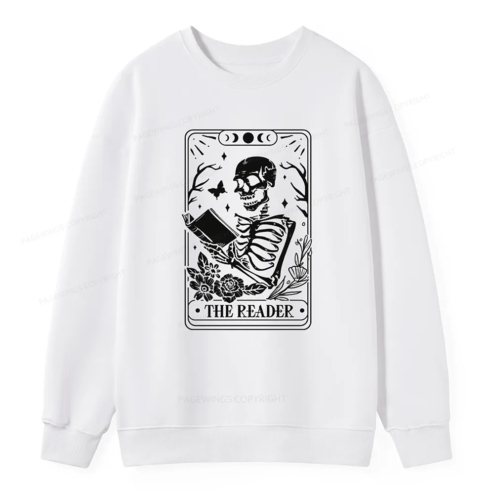 Pagewings Halloween The Reader Tarot Card Unisex Classic Sweatshirt