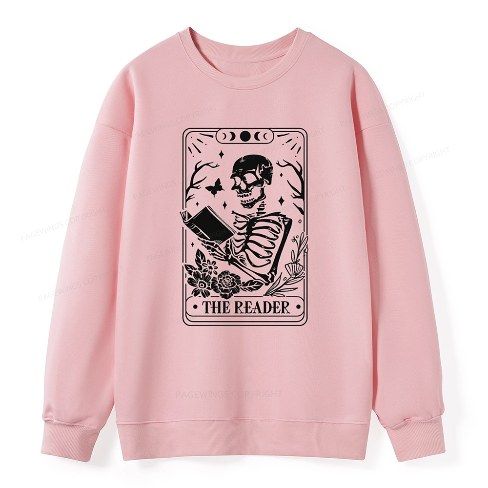 Pagewings Halloween The Reader Tarot Card Unisex  Classic Sweatshirt