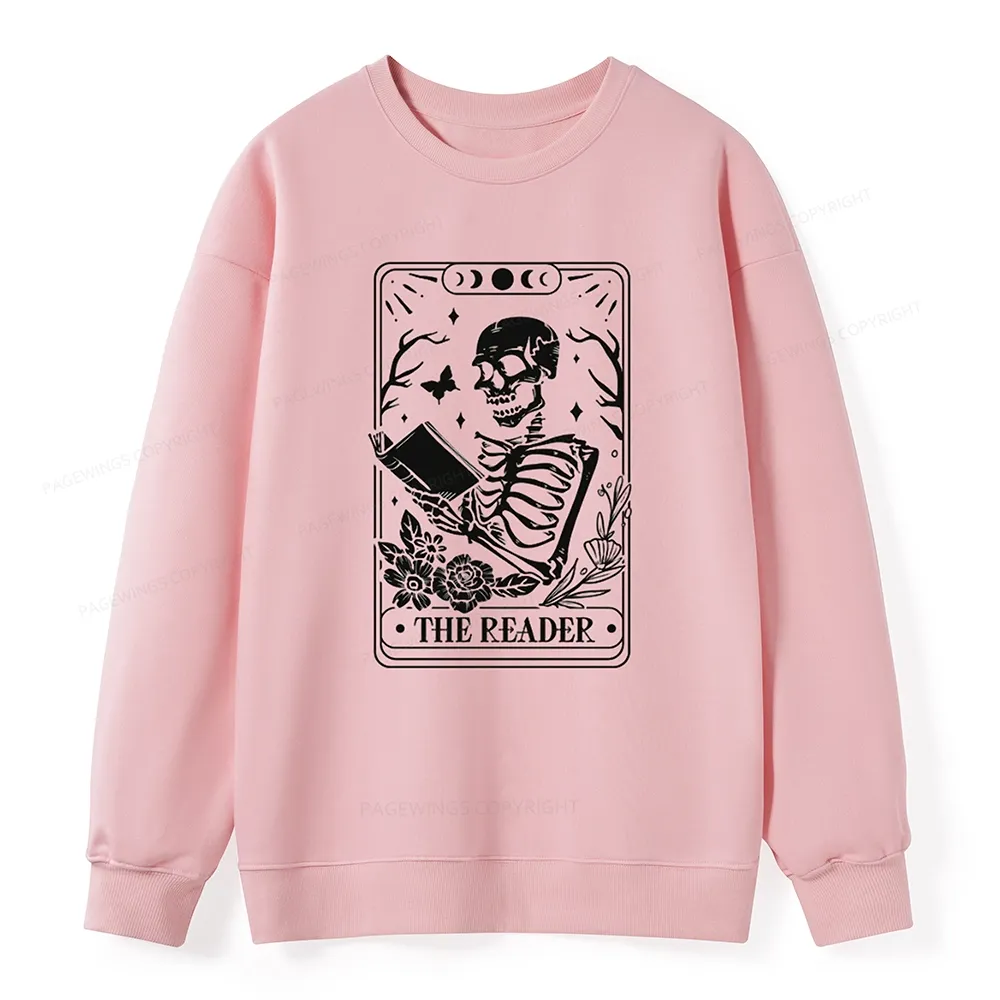 Pagewings Halloween The Reader Tarot Card Unisex Classic Sweatshirt