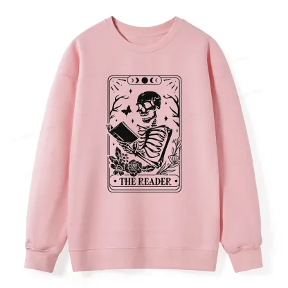Pagewings Halloween The Reader Tarot Card Unisex  Classic Sweatshirt