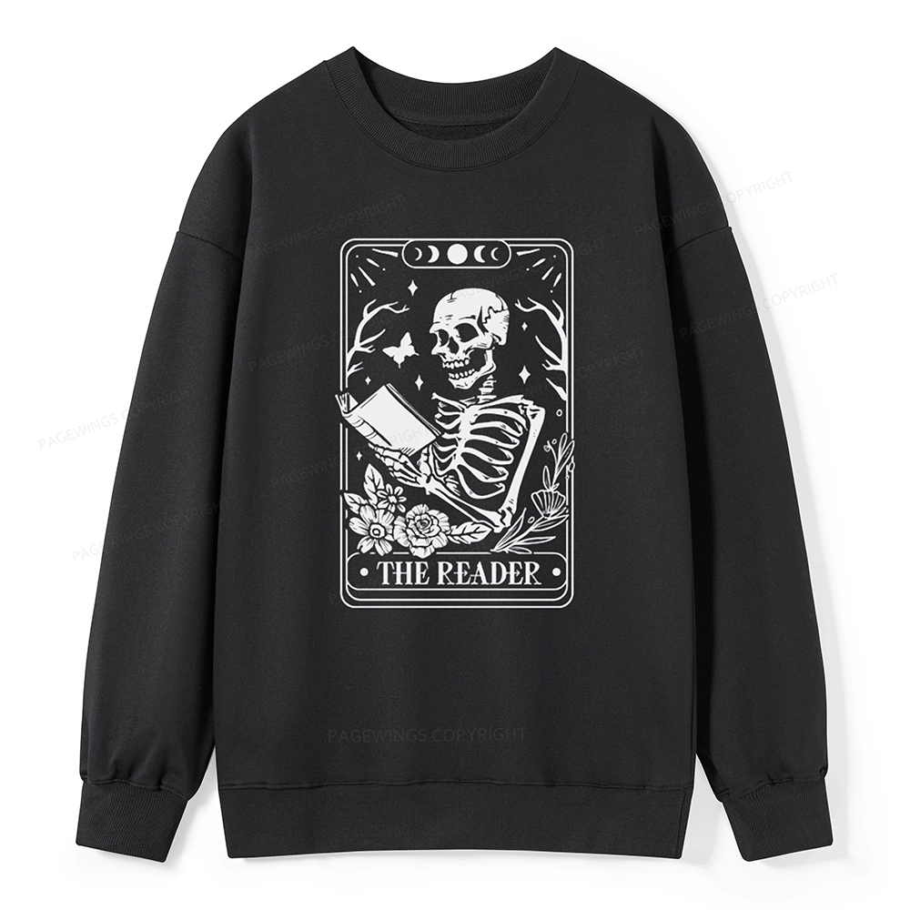 Pagewings Halloween The Reader Tarot Card Unisex  Classic Sweatshirt