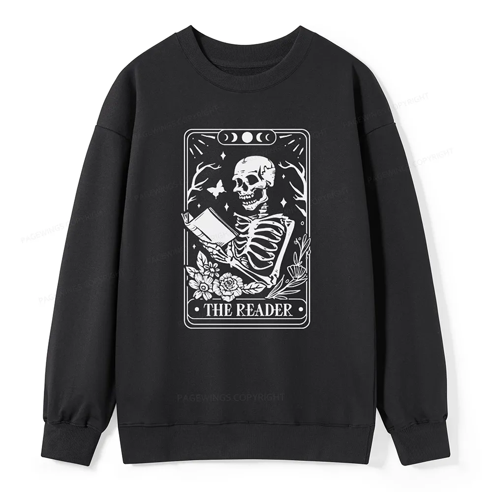 Pagewings Halloween The Reader Tarot Card Unisex Classic Sweatshirt
