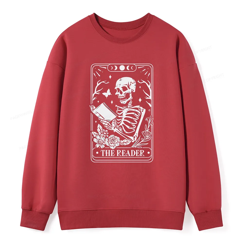 Pagewings Halloween The Reader Tarot Card Unisex Classic Sweatshirt