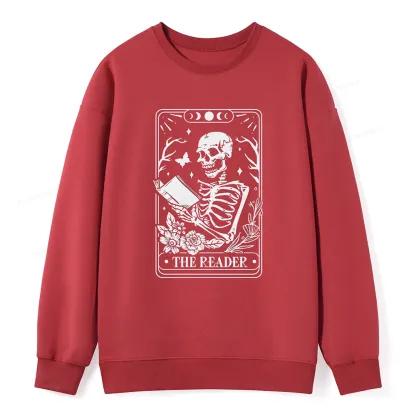 Pagewings Halloween The Reader Tarot Card Unisex  Classic Sweatshirt