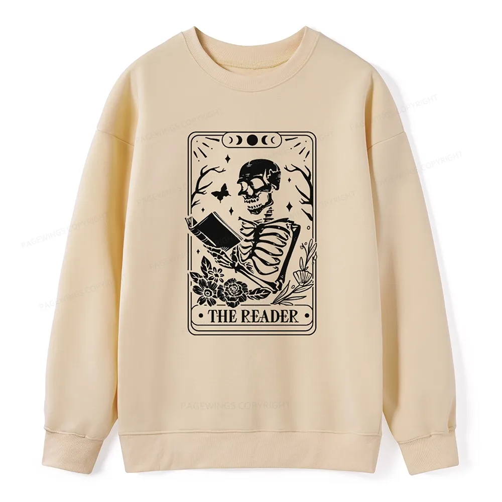 Pagewings Halloween The Reader Tarot Card Unisex Classic Sweatshirt