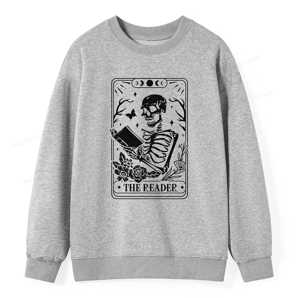 Pagewings Halloween The Reader Tarot Card Unisex Classic Sweatshirt