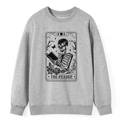 Pagewings Halloween The Reader Tarot Card Unisex  Classic Sweatshirt