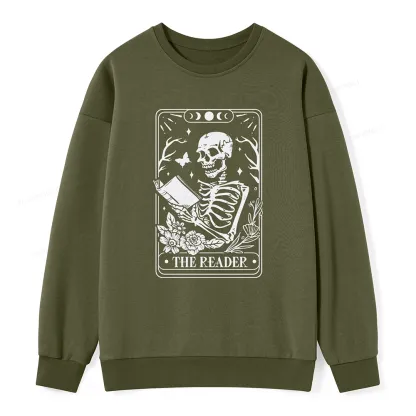 Pagewings Halloween The Reader Tarot Card Unisex  Classic Sweatshirt