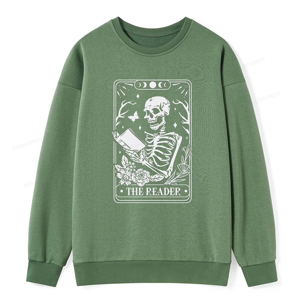 Pagewings Halloween The Reader Tarot Card Unisex  Classic Sweatshirt