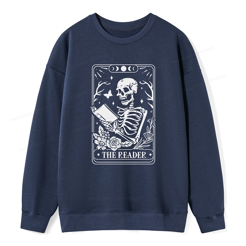 Pagewings Halloween The Reader Tarot Card Unisex  Classic Sweatshirt