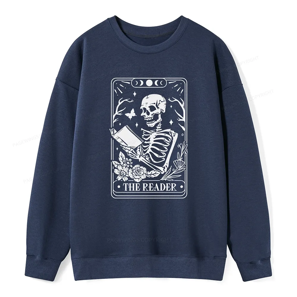 Pagewings Halloween The Reader Tarot Card Unisex Classic Sweatshirt