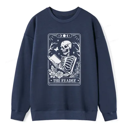 Pagewings Halloween The Reader Tarot Card Unisex  Classic Sweatshirt