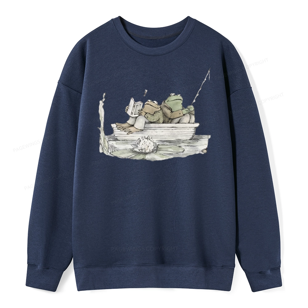 Pagewings Frog Reading Unisex  Classic Sweatshirt