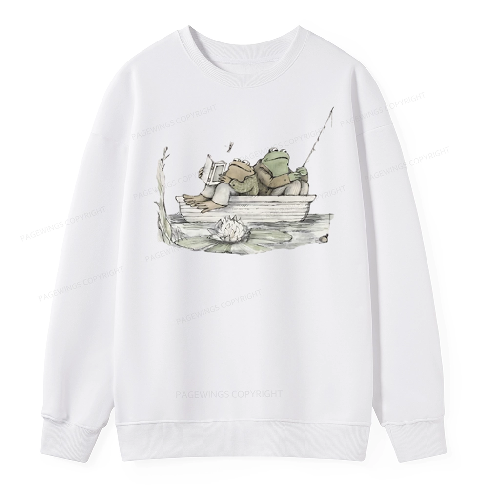 Pagewings Frog Reading Unisex  Classic Sweatshirt