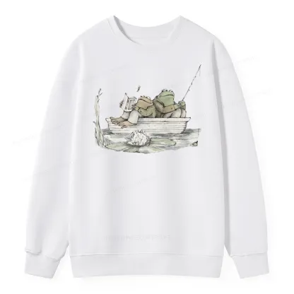 Pagewings Frog Reading Unisex  Classic Sweatshirt