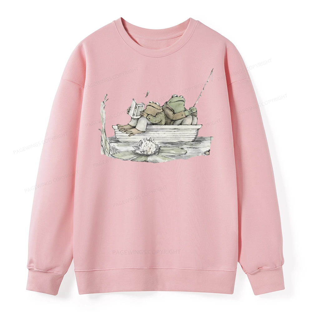 Pagewings Frog Reading Unisex  Classic Sweatshirt